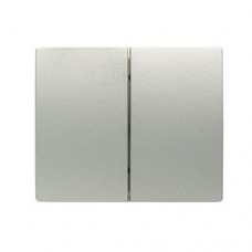 Tecla DOBLE Serie IRIS Aluminio Merrcurio